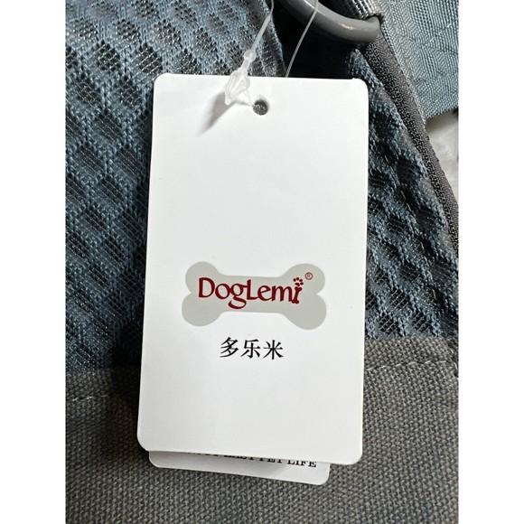 DogLemi Pet Carrier Canvas Mesh Backpack for Small-Medium Dogs Cats Gray New - Picture 5 of 9